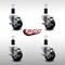 Service Caster 3'' SS Soft Rubber Swivel 1-3/8'' Expanding Stem Caster Set with Brake, 4PK SCC-SSEX20S314-SRS-TLB-138-4 - alternate 4